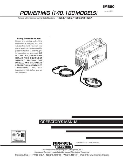 lincoln electric power mig  operators manual   manualslib