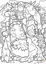 Orc Coloring Raider Pages Dnd Printable Goblin sketch template