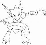 Scyther Minded sketch template