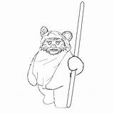 Ewok Coloring Pages Getcolorings Color sketch template