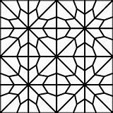 Islamic Coloring Tiles Tile Pattern Simple Patterns Visit Easy Pages sketch template