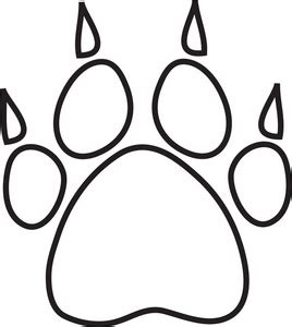 paw print clipart image dog paw print  claws outline clipart
