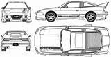 Nissan 180sx S13 Silvia Blueprints Car Drawing 1989 Coupe Sketch Veilside Gif Templates Click sketch template