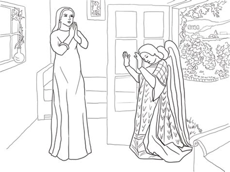 annunciation colouring pages