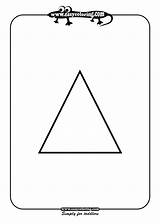 Shapes Triangle Coloring Pages Easy Print Toddlers Simple Tracing Kids sketch template