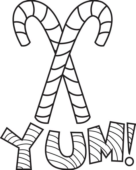 printable candy canes coloring page  kids  supplyme