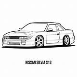 Jdm Colouring Book Nissan Kouki Edition Coloring S13 Squadron sketch template