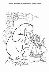 Brave Coloring Pages Merida Bear Mother sketch template