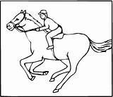 Horse Jockey Coloring Pages Derby Galloping Kentucky Man Printable Race Color Print Template Printables Gif Templates sketch template