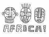 African Coloring Tribes Africa Pages Kids Cultures Coloringcrew Colorear Africanos Color Colouring Africanas Tribal Arte Pinturas Masks Print Con Choose sketch template