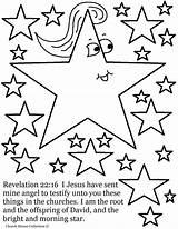 Coloring Pages Printable Star Stars Revelation Jesus Bright Morning Moon Sheets Small Kids Hearts Unity North Drawing Color Print Falling sketch template