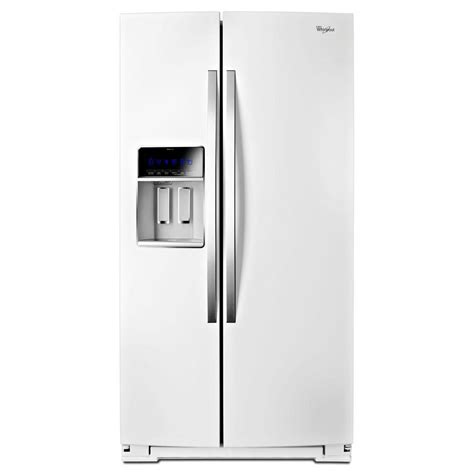 whirlpool     cu ft side  side refrigerator  white ice counter depth wrscidh