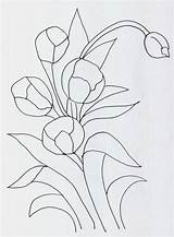 Tulipas Riscos Pintar Tulipa Risco Vermelhas Passo Vandinha sketch template