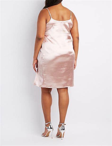 plus size satin slip dress charlotte russe