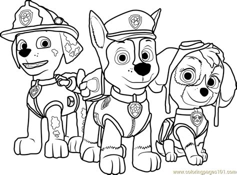 paw patrol printable coloring page
