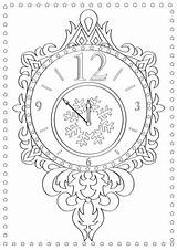 Orologio Orologi Stampare Dicembre Silvestro sketch template
