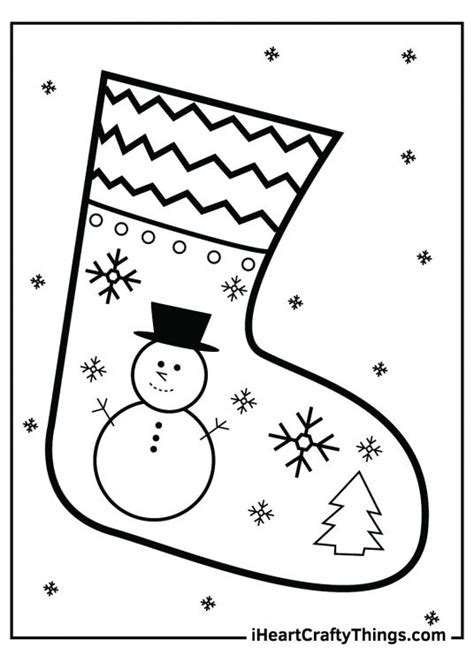 christmas stocking coloring pages   printables