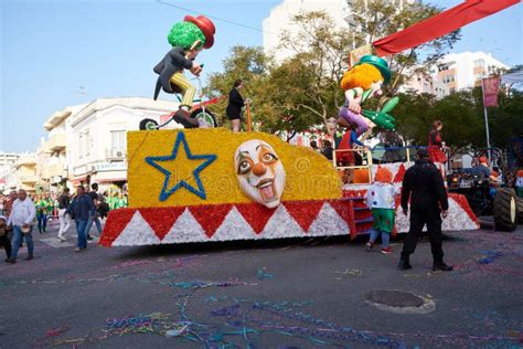 carnaval parade  loule algarve portugal  february  editorial photo image  mask