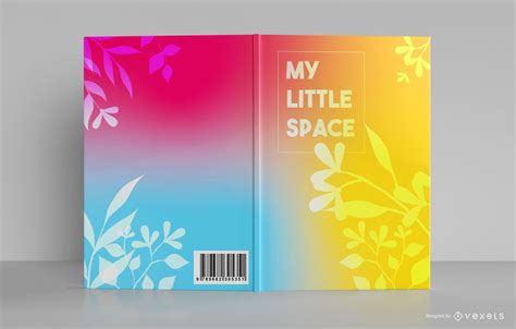 gradient creative book cover design vector