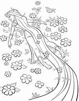 Rapunzel Mewarnai Roszpunka Tangled Kolorowanki Putri Wyświetleń sketch template
