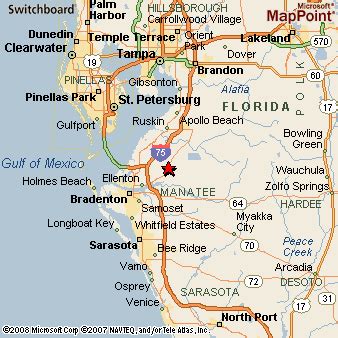 parrish florida  area map