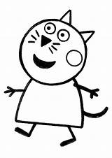Pig Peppa Coloring Cat Pages Candy Colouring Printable Kids George Ones Little Parentune Books sketch template