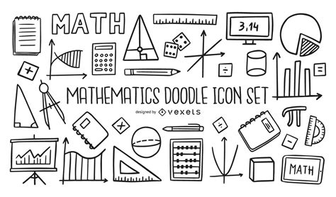 descarga vector de coleccion de conjunto de iconos de doodle de matematicas