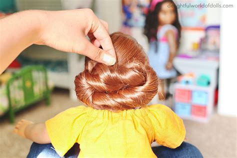 easy american girl doll hairstyles double twist bun delightful world