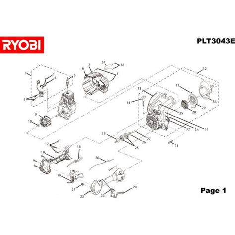 Buy A Ryobi Plt3043e Spare Part Or Replacement Part For Your 30cc Line