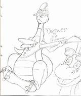 Denver Deviantart Cartoon Dinosaur Last Color Coloring Pages sketch template