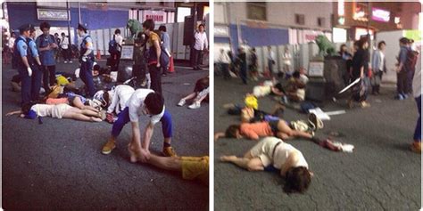 新宿コマ劇場前で女子大生が集団昏倒、一部脱糞 異常事態の