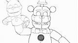 Freddy Funtime Fnaf Sfm Jumpscare Outlined sketch template