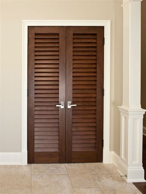 interior door custom double solid wood  walnut finish