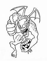 Ausmalen Monstro Malvagio Colorat Monstrii Drache Drago Hellokids Gargoyle Menschenfresser Ausmalbild sketch template