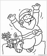 Happy Pages Santa Coloring Holidays sketch template