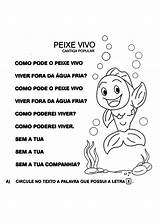 Poema Peixe Atividades Rimas Poemas Alfabetização Infantis Soatividades Musicas Artigo Maternal sketch template