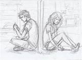 Drawing Breakup Drawings Girl Boy Couples Break Getdrawings sketch template