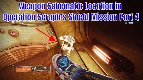destiny  weapon schematic location  operation seraphs shield mission part  youtube
