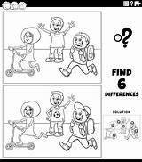 Differences Coloring Vecteezy sketch template