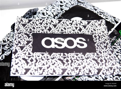 asos  shopping clothes package logo stock photo alamy