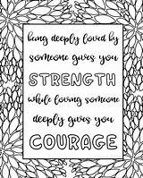 Coloring Quotes Printable Pages Sheets Zen Kids Adult Print Comments These Hope Courage Titus Sarah sketch template
