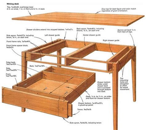 making  writing desk finewoodworking