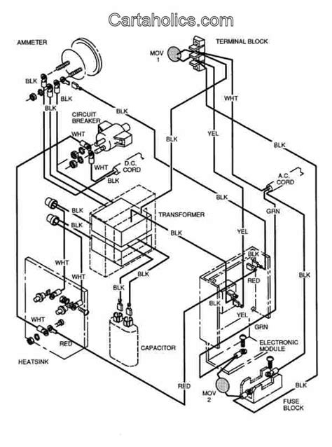 electric ezgo golf cart  marathon wiring diagram