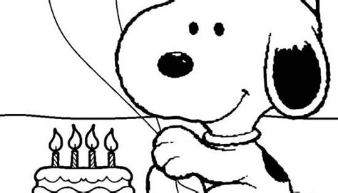 snoopy birthday pages coloring pages