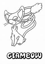 Pokemon Coloring Pages Cards Glameow Card Print Color Printable Colouring Drawing Victini Online Getdrawings Getcolorings Adventure Join Favorite Hellokids Mon sketch template