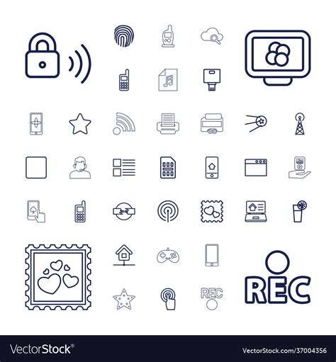 mobile icons royalty  vector image vectorstock