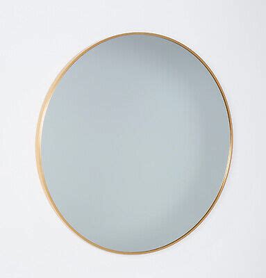wandspiegel spiegel gold rund   cm modernes alu design ebay