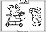 Pig Peppa Coloring Pages Printable Kids Colouring Printables Cartoon Pegga Children sketch template