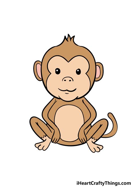 monkey drawing   draw  monkey step  step