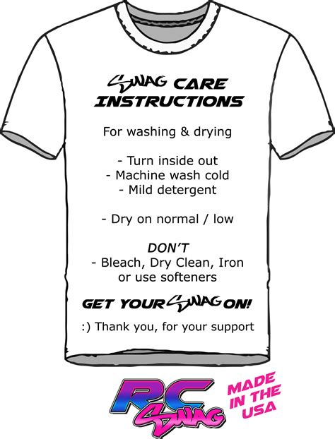 care instructions custom htv apparel rc swag stickers  shirts
